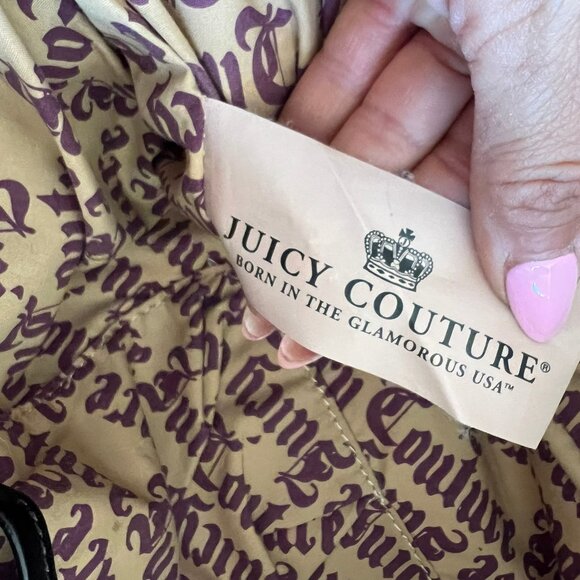 Y2K JUICY COUTURE VELOUR CLOTH EMBROIDERED OVERSIZED SATCHEL BAG - Picture 10 of 11